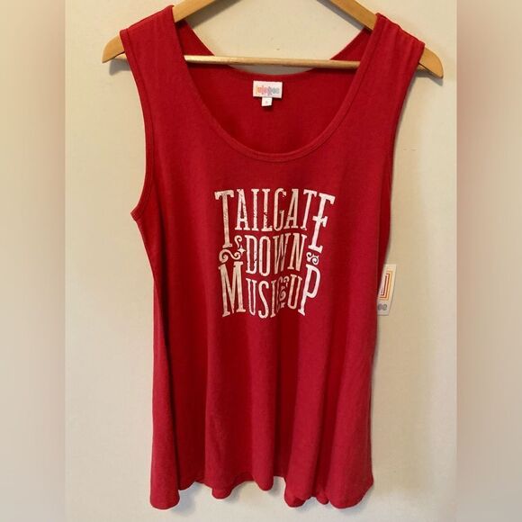 LulaRoe red perfect tailgate tank top Small NWT - Picture 1 of 7